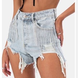 Adika rhinestone shorts